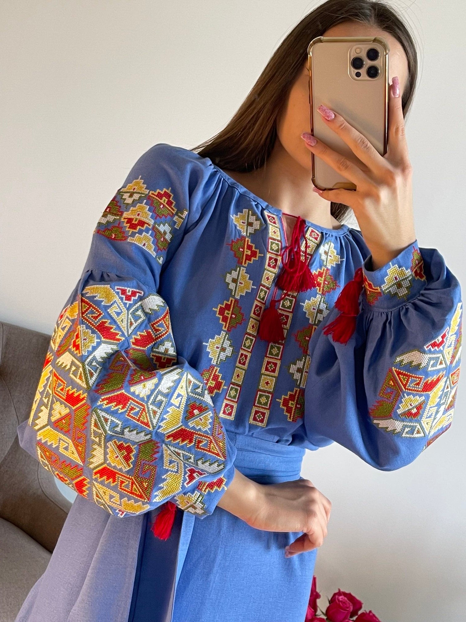 Azure Allure: The Enchanting Long Light Blue Dress - Vatra