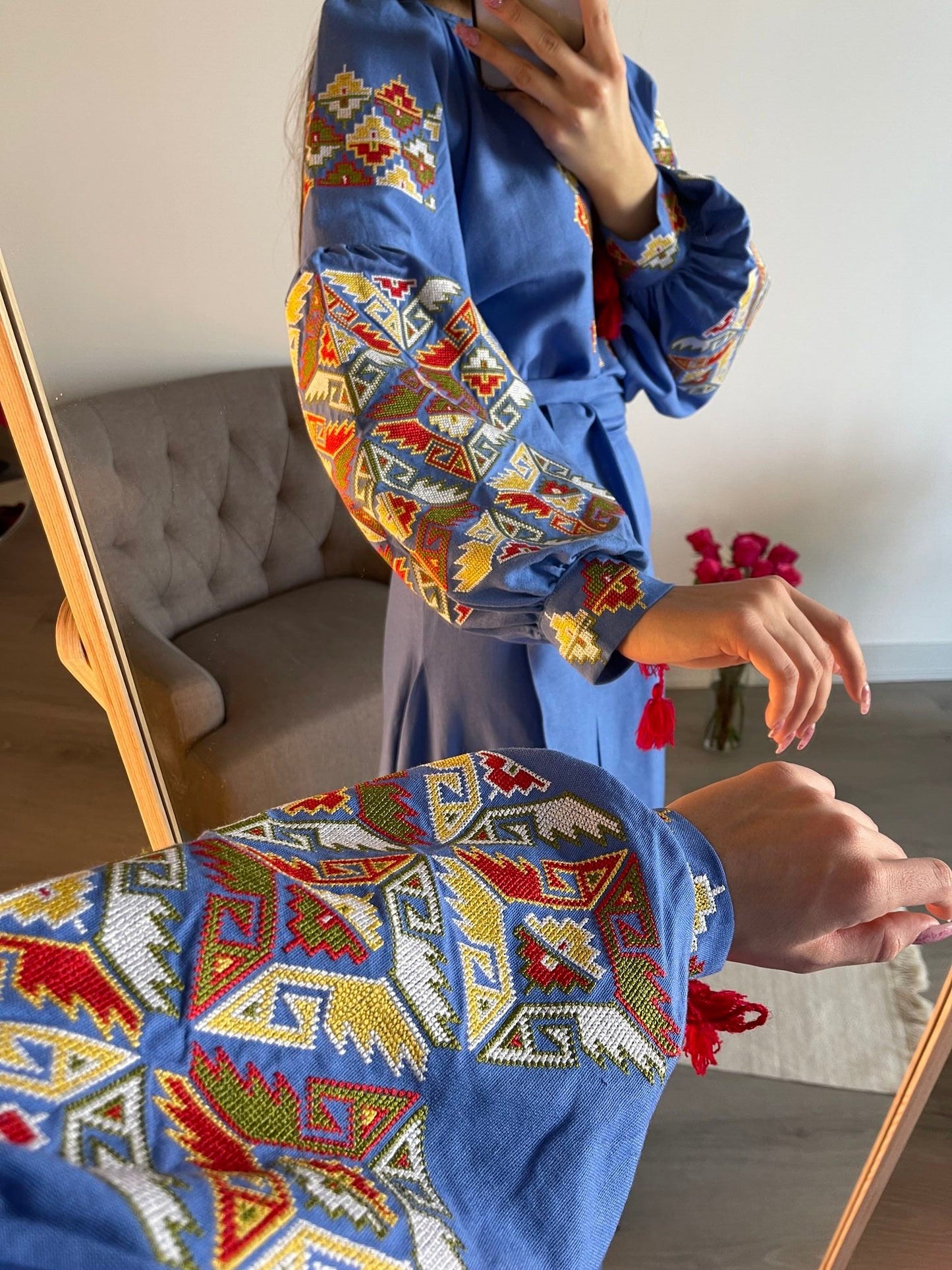 Azure Allure: The Enchanting Long Light Blue Dress - Vatra