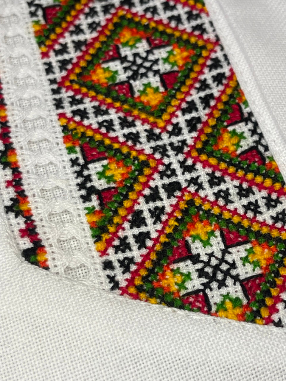 White Men's Vyshyvanka with Hand Embroidery