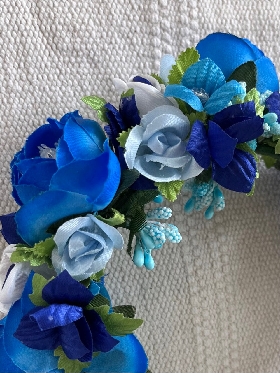 Blue Handmade Flower Crown