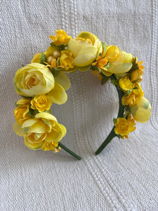 Yellow Handmade Flower Crown