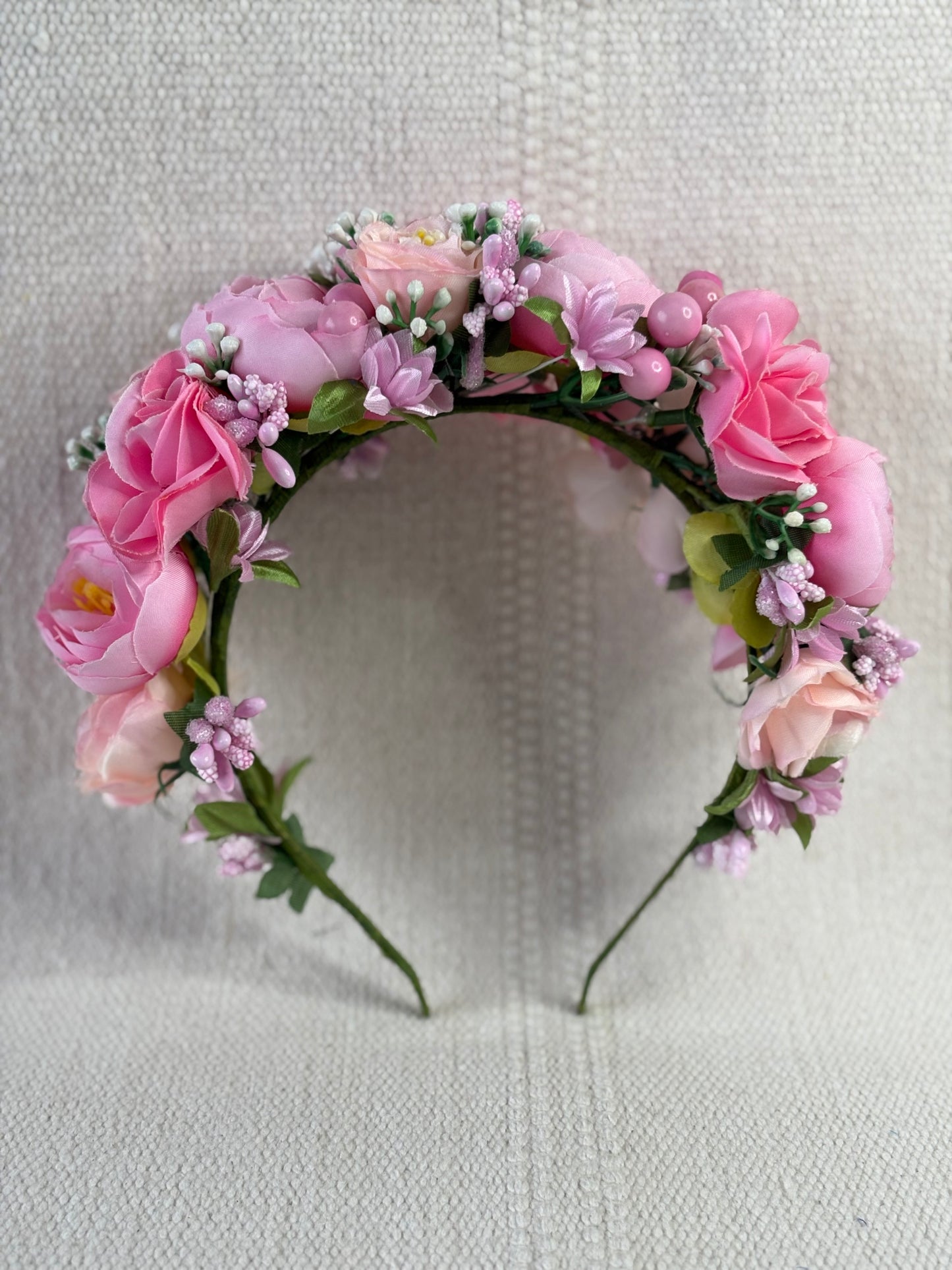 Light Pink Handmade Flower Crown