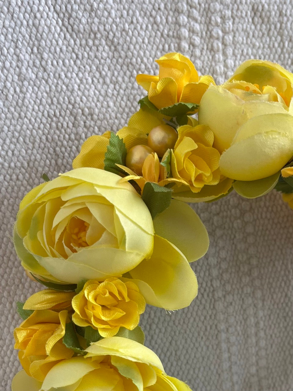 Yellow Handmade Flower Crown