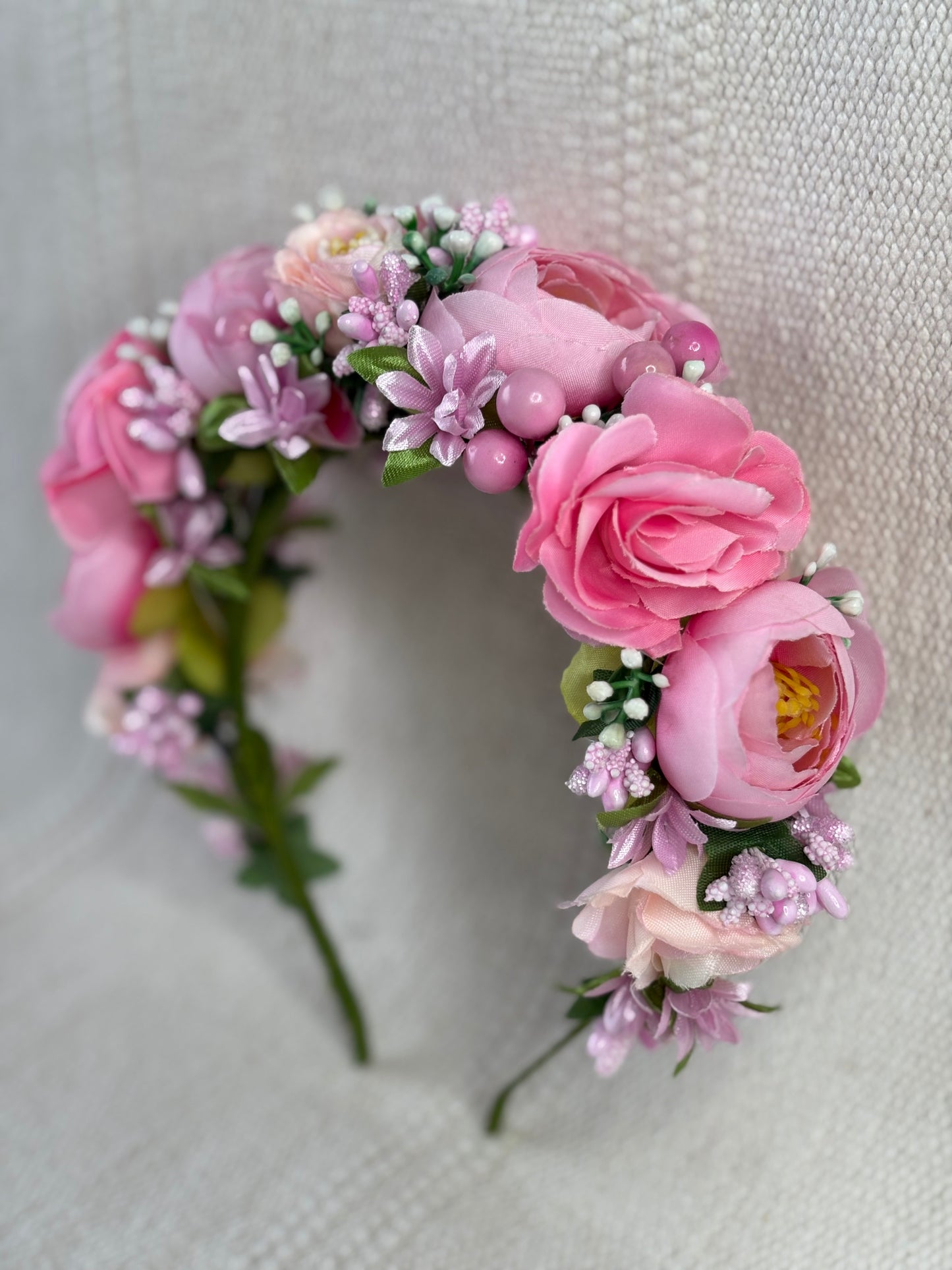 Light Pink Handmade Flower Crown