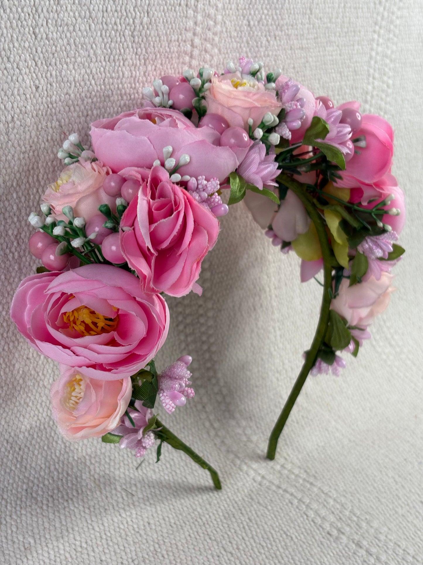 Light Pink Handmade Flower Crown